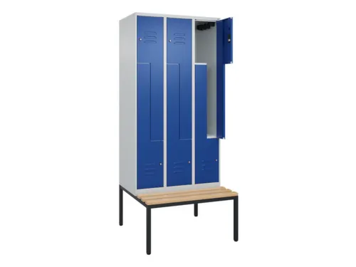 Z-garderobekast,HxBxD 2120x900x815mm,6vak,vak B 300mm,cil.-slot