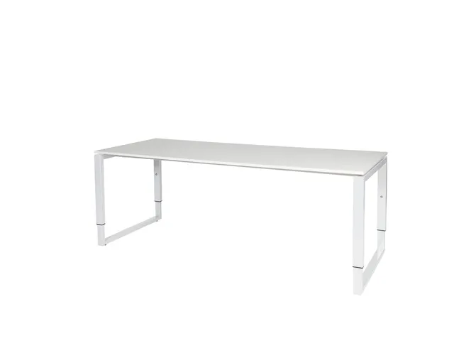 Domino Plus Bureau Hoogte Verstelbaar 2000x800mm Wit 25mm Wit O-Poot