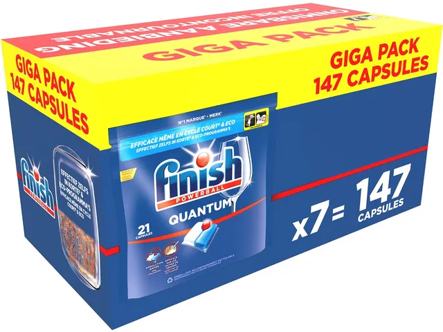 Finish Quantum Regular vaatwastabletten Promobox 147 stuks (7x21stuks)