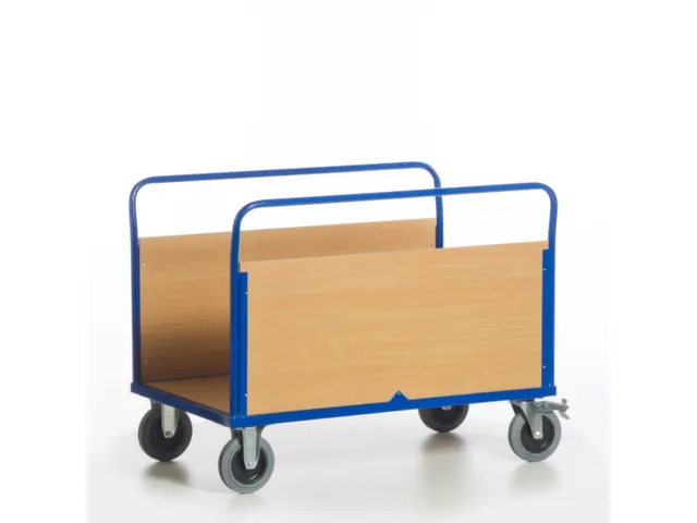 chariot à ridelles longitudinales,force 600kg,plateau Lxl 1200x770mm