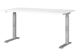 In hoogte verstelbaar bureau,HxBxD 680-910x1400x800mm,blad wit