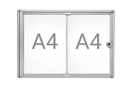 Binnenvitrine wand MAULextraslim whiteboard 2xA4 met slot