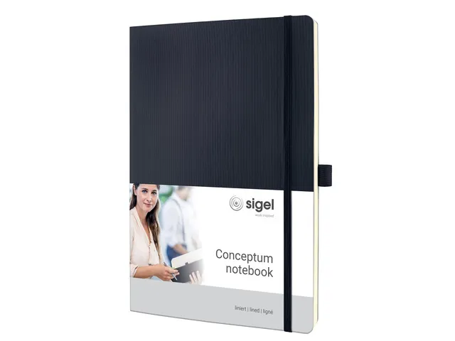 Carnet de note Sigel Conceptum Pure softcover A4 noir linié