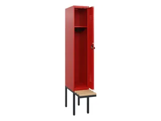 locker met bank,HxBxD 1950x300x815mm,1vak,vak B 300mm,draaigrendel - 1