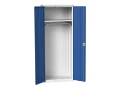 Lockerkast 2000x800x550mm 1 vak, dubbele vleugeldeur, RAL7035 +RAL5010