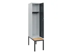 locker met bank,HxBxD 1950x400x815mm,1vak,vak B 400mm,cilinderslot