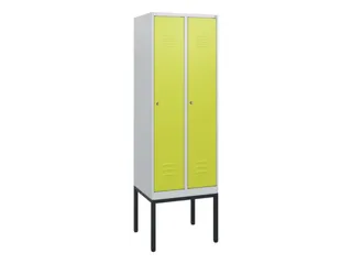 locker,HxBxD 1950x600x500mm,2vak,vak B 300mm,cil.-slot,voetonderstel - 1