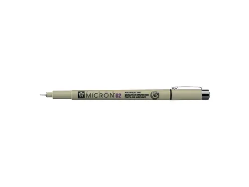 Fineliner Sakura pigma micron 02 zwart 0.3mm