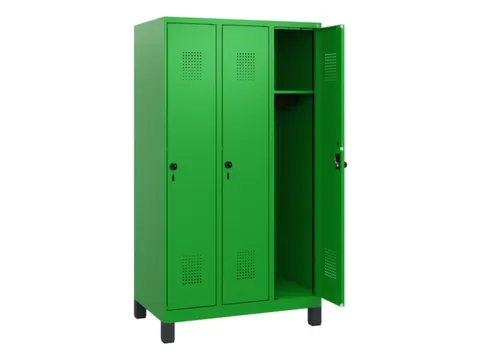 schoollocker,HxBxD 1630x900x500mm,3vak,vak B 300mm,draaigrendel,voeten