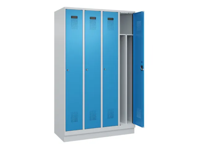 locker voor scheiding van kleding,HxBxD 1950x1200x500mm,4vak