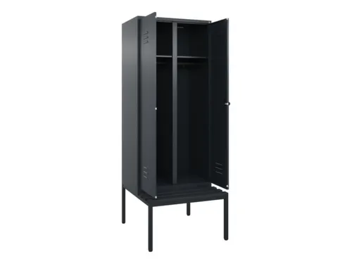 locker voor scheiding van kleding,HxBxD 2120x800x815mm,2vak