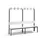 omkleedbank,HxLxD 1650x2000x407mm,HPL wit,frame staal RAL7021