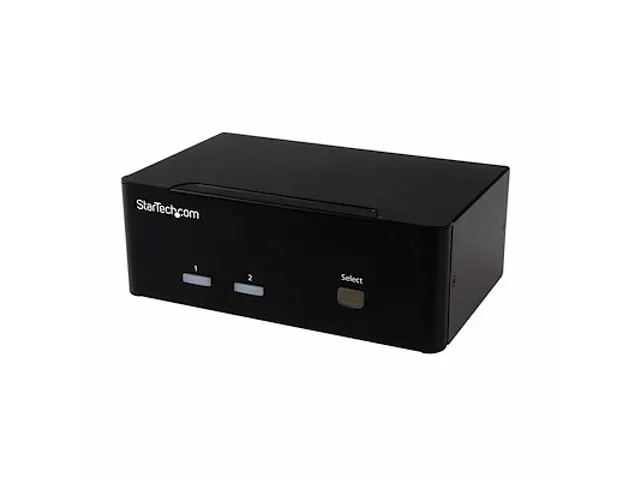 2-poorts KVM switch met dubbele VGA 2 poorts USB 2.0 hub