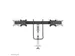 Neomounts NEXT One DS75S-950WH2 Crossbar monitorarm 2 schermen - 17-32