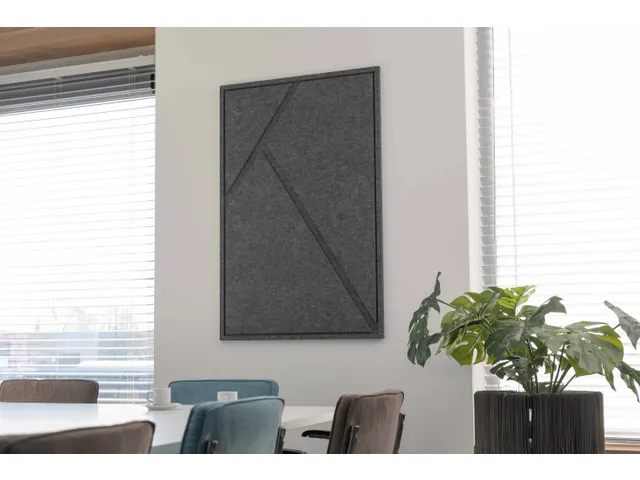 Acoustic Art GEO Large 120x80cm Antraciet Akoestisch kunstwerk Geometr