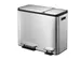 EcoCasa pedaalemmer 30 Liter +15 liter Mat RVS EKO