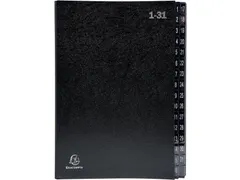 sorteermap Ordonator A4 32 vakken met tabs 1-31 zwart karton