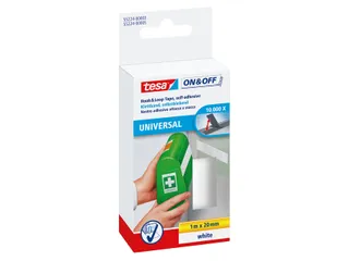 Klittenband tesa On&Off 55224 20mmx1m wit - 1