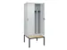 locker voor scheiding van kleding,HxBxD 2120x800x815mm,2vak