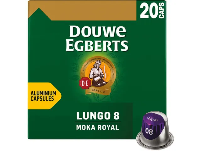 Lungo Moka Royal Koffiecapsules Intensiteit 8 Pak 20 stuks