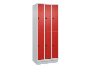dubbeldekse locker,HxBxD 1950x750x500mm,3x2vak.,vak B 250mm - 1