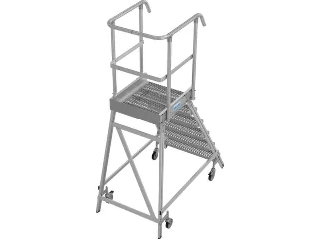 escalier mobile,roulant,estrade H 1,45m,6marches a. revêtement R13,al