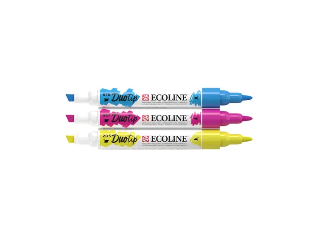 Duotip marker Ecoline primair set 3 kleuren