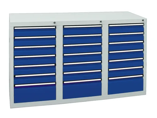 ladekast,HxBxD 900x1500x500mm,21lade(n),centr. vergrendeling