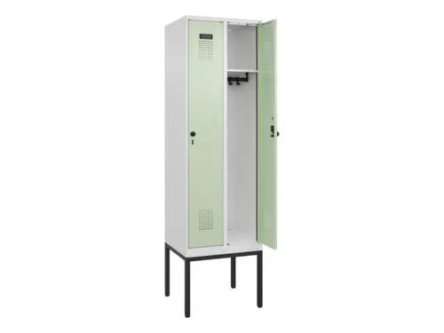 locker,HxBxD 2120x600x500mm,2vak,vak B 300mm,draaigrendel
