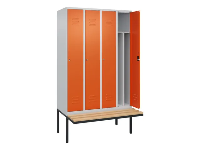 locker voor scheiding van kleding,HxBxD 2120x1200x815mm,4vak
