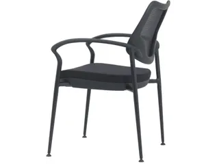 Vergaderstoel Curve Net Zwart - 5