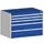 ladekast HxBxD 700x1050x750mm 5laden romp RAL7035 front RAL5010