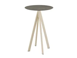 statafel,HxØ 1090x700mm,rond,4voeten zandkleuren - 1