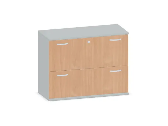 hangmappenkast 770x1000x430mm 2hangmappenframes Onyx+beuken