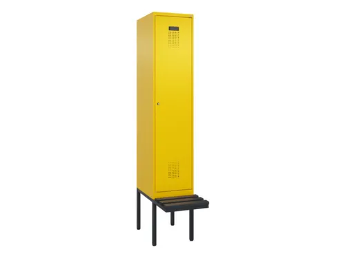 locker met bank,voor scheiding van kleding,HxBxD 2120x400x815mm,1vak