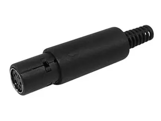 Vrouwelijke 4P Mini-Din Plug - Zwart - 1