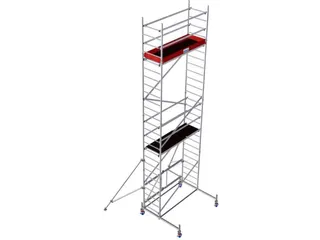 vouwsteiger,werk H 7,8m,steiger H 7m,platform BxD 2000x600mm,aluminium - 1