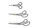 Easy grip jeu de 3 ciseaux 14/20/24,5cm gris clair/ anthracite acier i