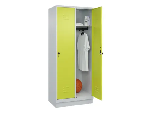 locker,HxBxD 1950x800x500mm,2vak,vak B 400mm,draaigrendel,sokkel