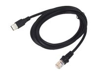 Kabel USB-A TPUW 2 meter Straight Zwart