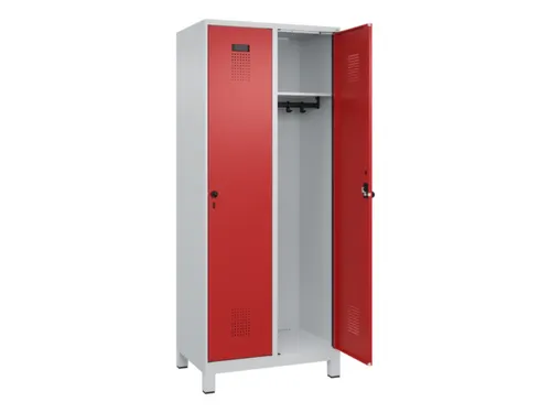 locker,HxBxD 1950x800x500mm,2vak,vak B 400mm,draaigrendel,voeten