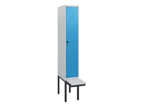 locker met bank,HxBxD 1950x300x815mm,1vak,vak B 300mm,draaigrendel