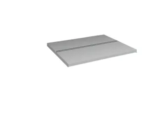 legbord,v. dossierstelling,BxD 750x600mm,vakl. 90kg,staal,RAL7035 - 1