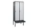locker voor scheiding van kleding,HxBxD 2120x800x815mm,2vak