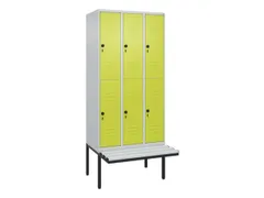Dubbeldekse dekenkist,HxBxD 2120x900x815mm,3x2vak.,vak B 300mm