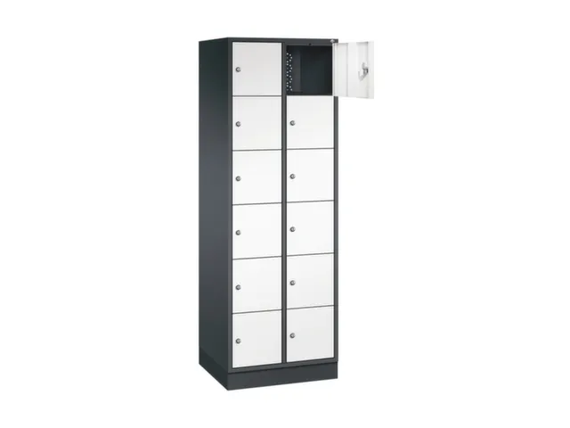 lockerkast,HxBxD 1950x620x500mm,2x6vakken,cil.-slot,sokkel