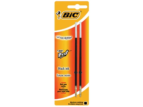 Gelschrijvervulling Bic voor diverse gelpennen M blauw blister à 2st