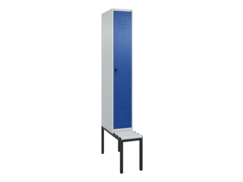 locker met bank,HxBxD 2120x300x815mm,1vak,vak B 300mm,draaigrendel
