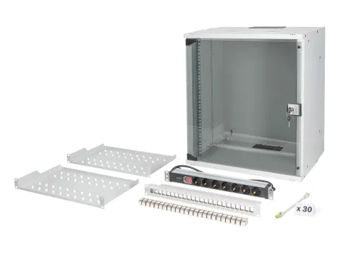 Digitus DN-49206-SET rack 12U Wandrek Serverkast Grijs