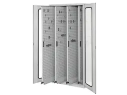 verticale kast,HxBxD 1950x1000x600mm,vensterdeur,RAL5010